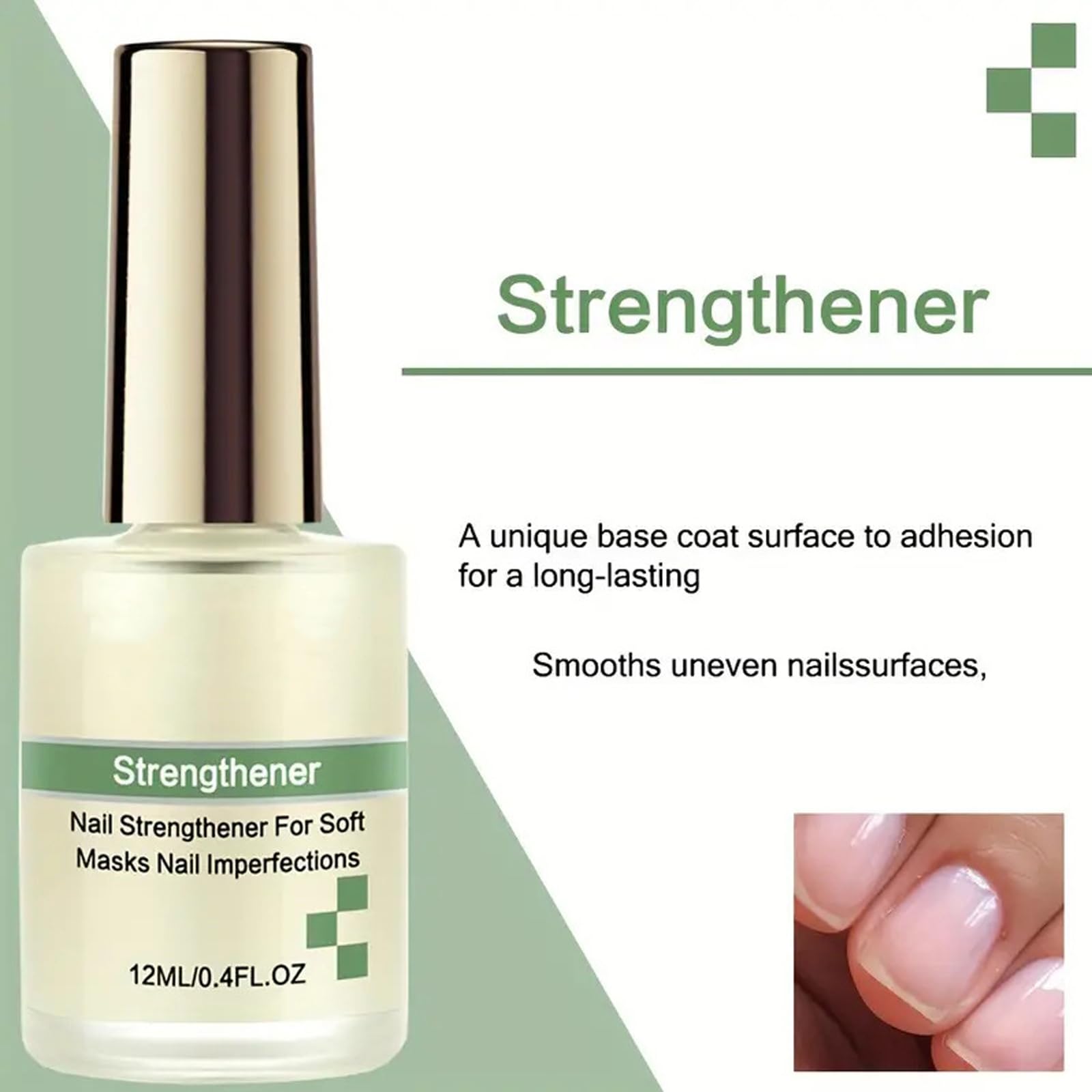 Nail Strengthener, Extra Strong Nail Polish Strengthener for Damaged Nails, Nail Hardener Repair Serum for Nail Growth - Image 2