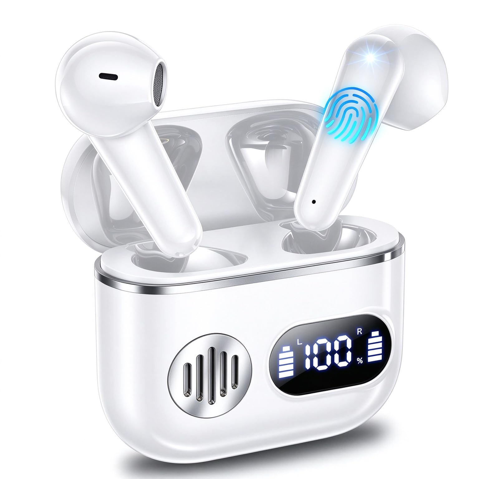 CoolJumper Real Time AI Translation Earbuds 198 Language 0.5s Instant HD Stereo Sound Translating Headphones with LED Charging Case