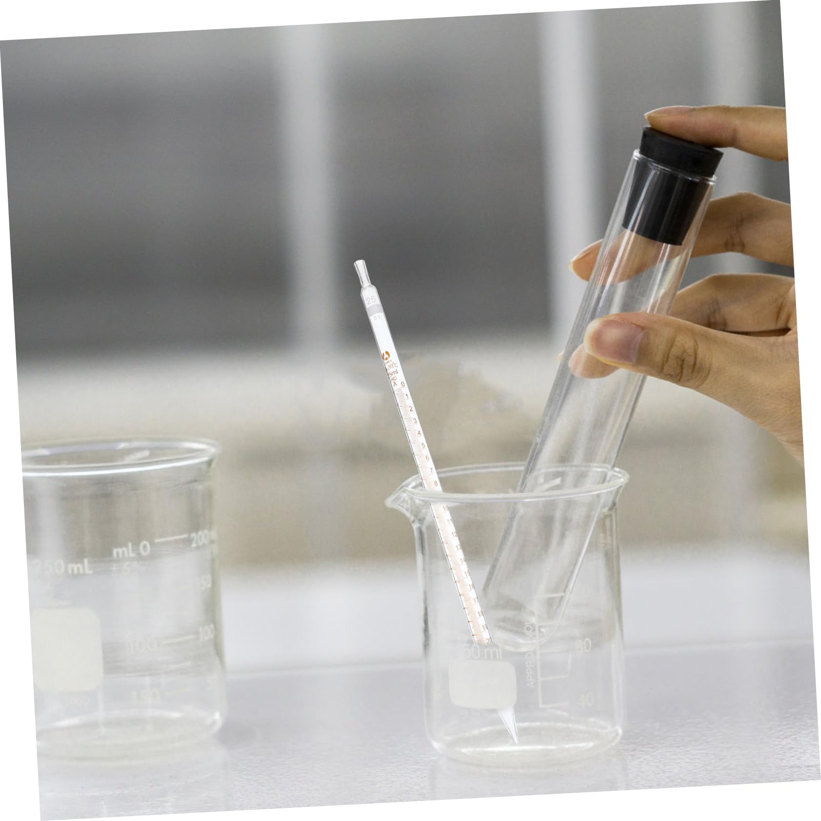 Zerodeko 20 Pipetas de Vidrio Escala para Medición Precisa, Suministros de Laboratorio