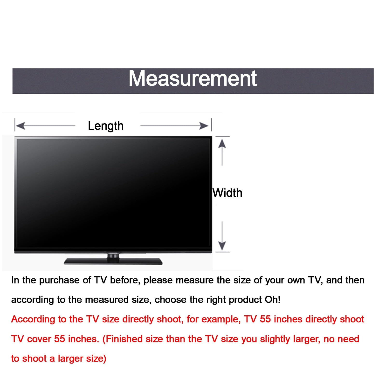 Copertura TV A Prova di Polvere 24-86in Portatile Tutto Compreso Copertura Protettiva TV A Prova di Polvere Protettori Schermo per TV per Ufficio Decorazione(43in/99 * 59cm,L)