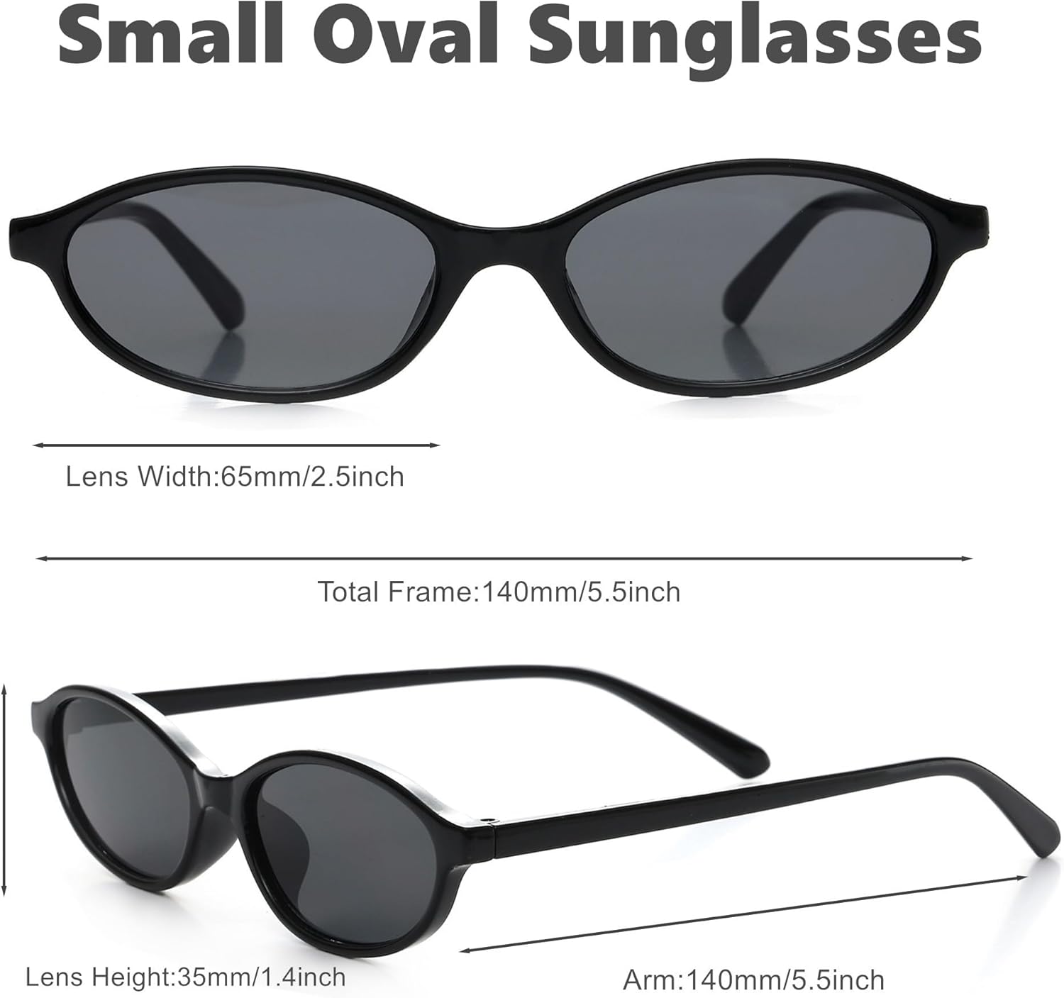 Eyegla 8 Pack Small Retro Oval Sunglasses Trendy Cat Eye Sunglasses Colorful Narrow Party Glasses Bulk for Women - Image 4