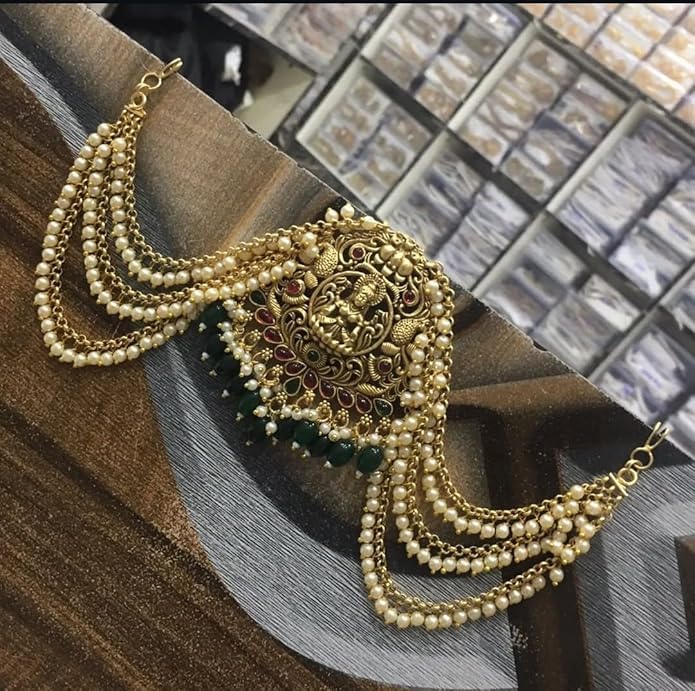 Image of Lakshmi Jadai Billai Wedding Hair Braid Accessories I Jada billalu for hair I Indian Traditional Hairpins I Hair Accessories Girls /women | Jada Billalu for hair Lakshami (With Matil)