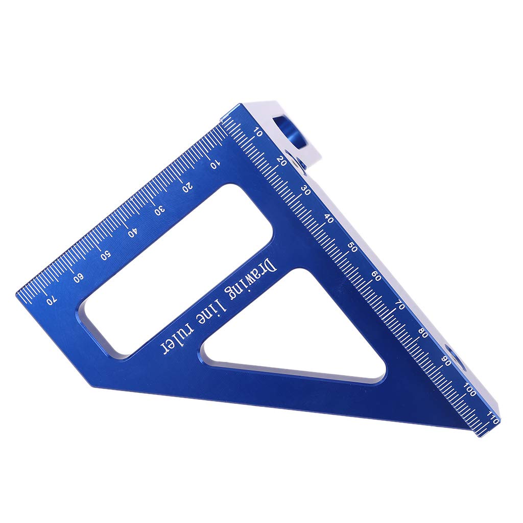 Ruler,Woodworking Ruler with Scale Aluminum Alloy for Triangle Rulers Multi-Angle Measurement Tools for Carpenter