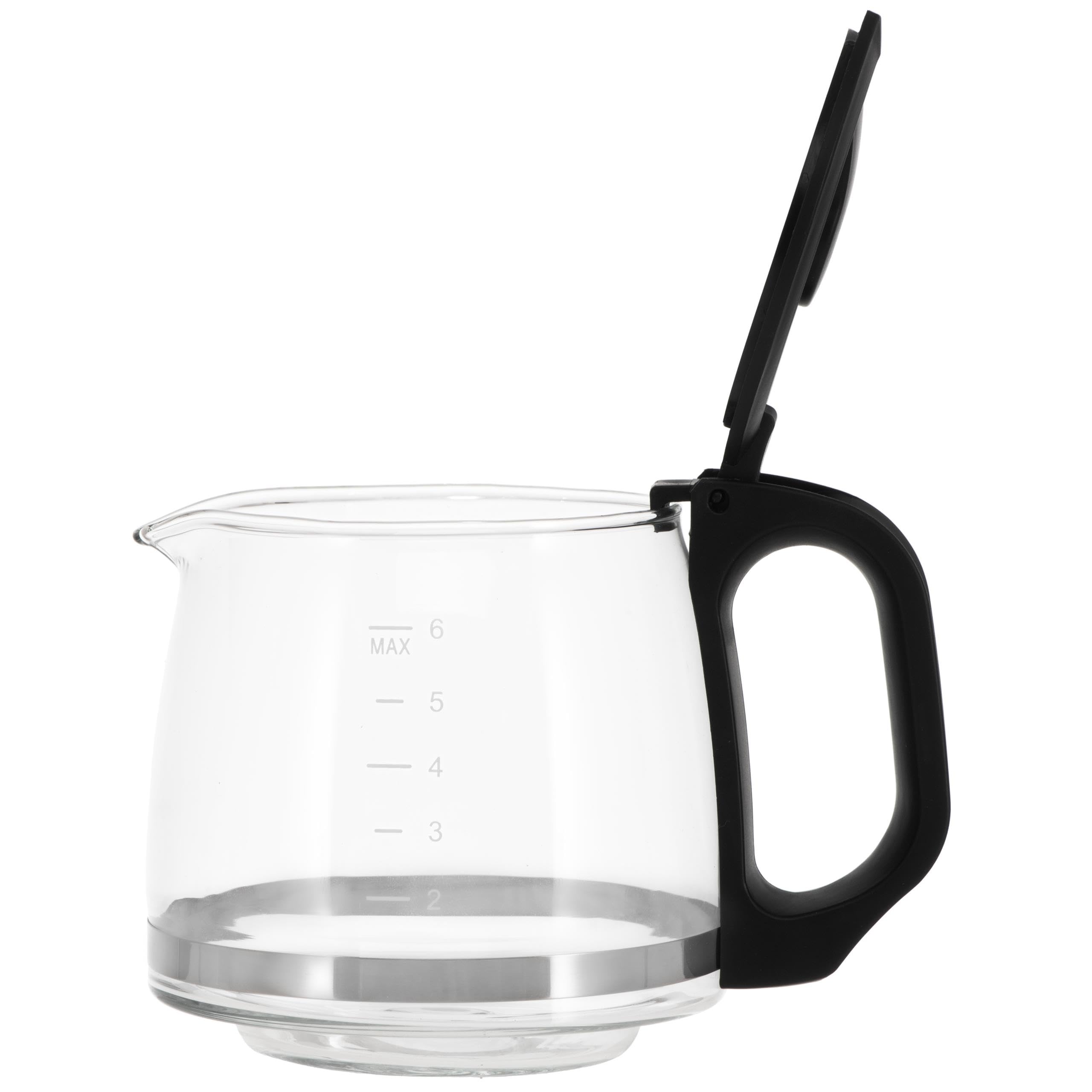 ADLER EUROPE Ekspres do kawy przelewowy, ekspres do kawy z dzbankiem szklanym 600ml, moc 600W, Filtr wielokrotnego użytku, funkcja podtrzymywania temperatury, blokada kapania, czarny