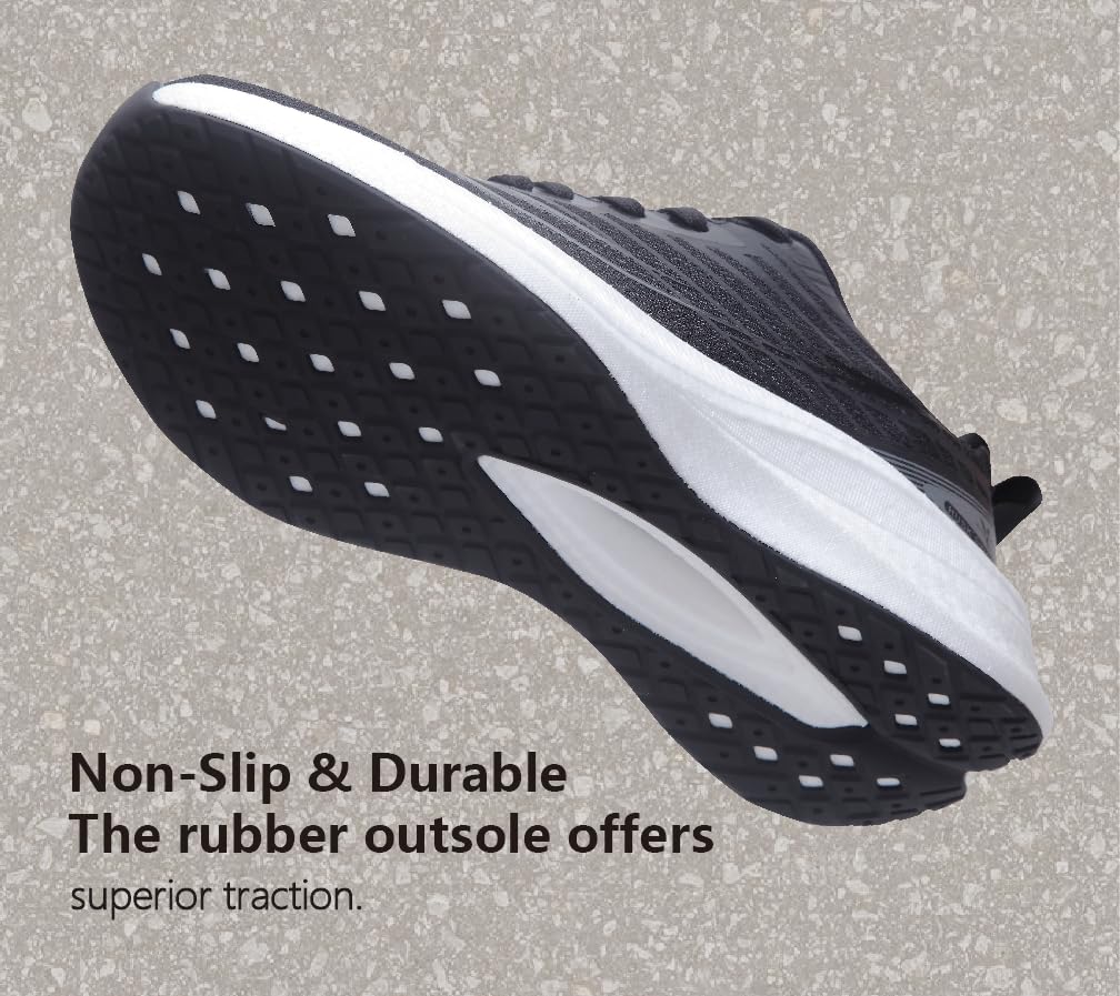 HUSKSWARE Herren-Laufschuhe – Leichte Sneakers mit Fußgewölbeunterstützung, gepolsterter Sohle und atmungsaktivem Obermaterial aus Strick – für Fitnessstudio, Arbeit, Joggen, Freizeit