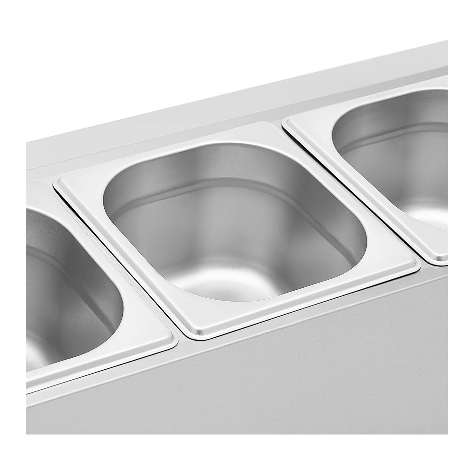 Royal Catering RCPN-04 Espositore GN in acciaio inox - 6 GN 1/6-9,6 l