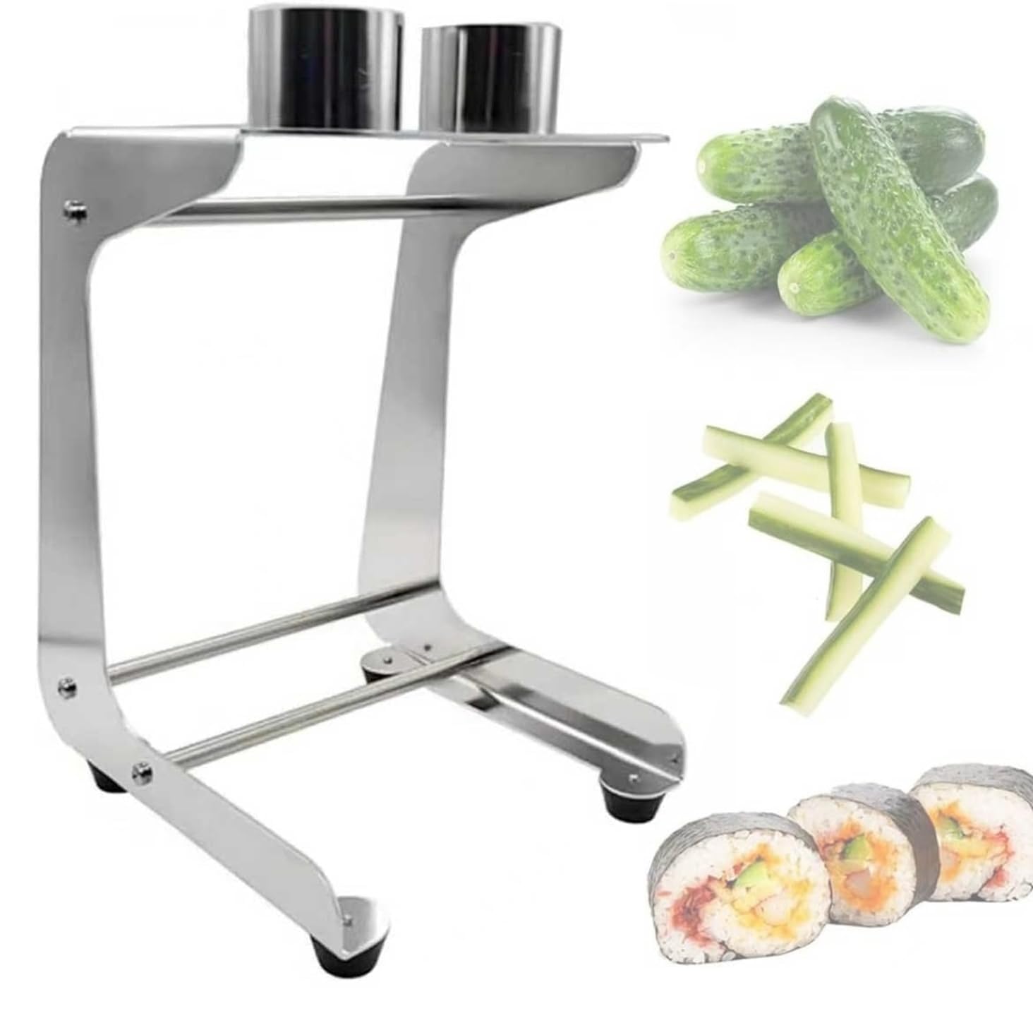 Cortador De Zanahorias Y Pepinos Manual, Velocidad De Corte De 10 Rebanadas/minuto, Base Estable Que No Se Tambalea, Diámetro De Corte De 48 Mm, Ideal Para Ensaladas, Cocina, Sushi Y Otras Comidas