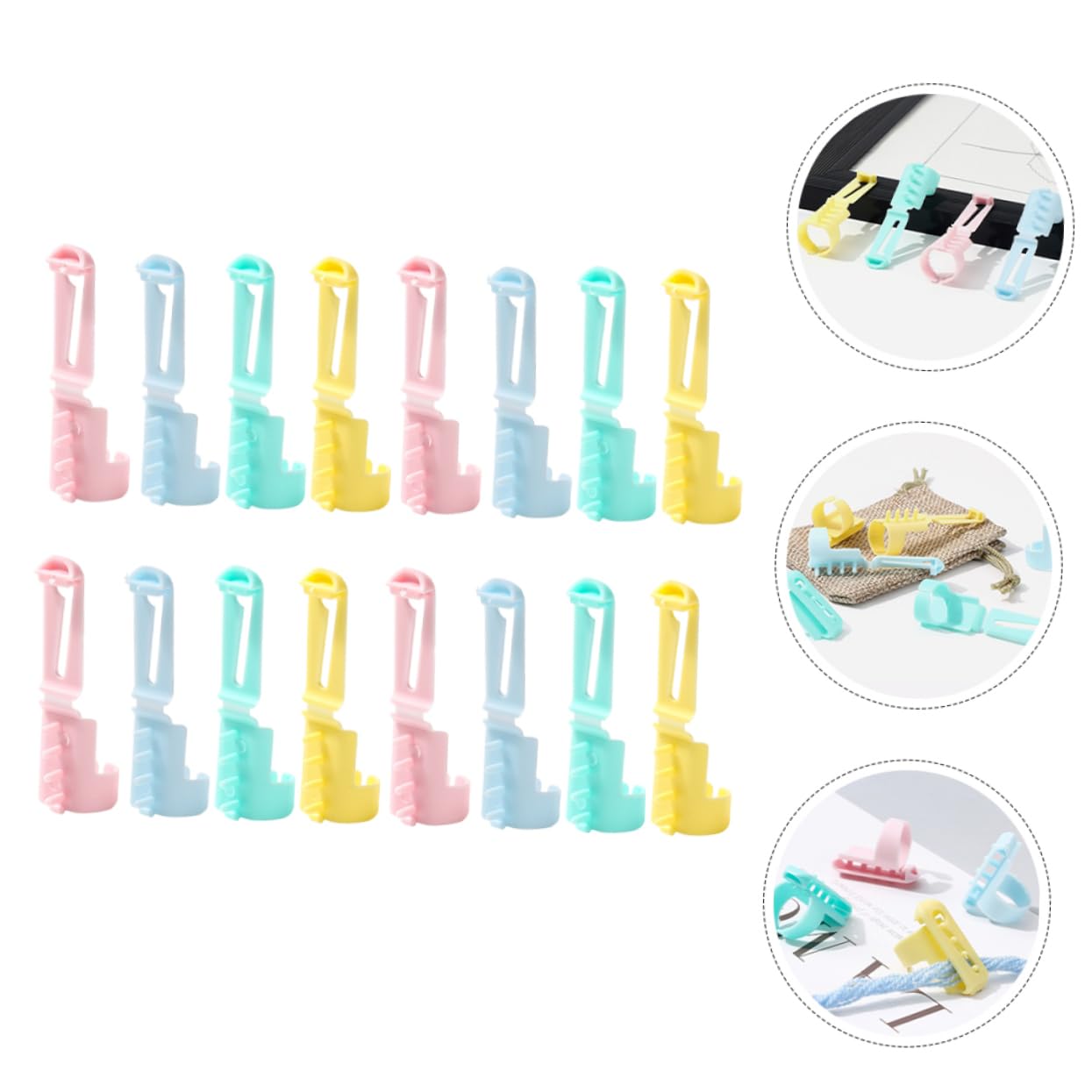 DOITOOL 4 Sätze Teiliges Finger Yarn Trennringe Praktischer Wollorganizer Bunten Farben Wiederverwendbare Strickhilfe Für Häkeln Und Stricken Zubehör Für Handarbeiten 16 Stück * 4