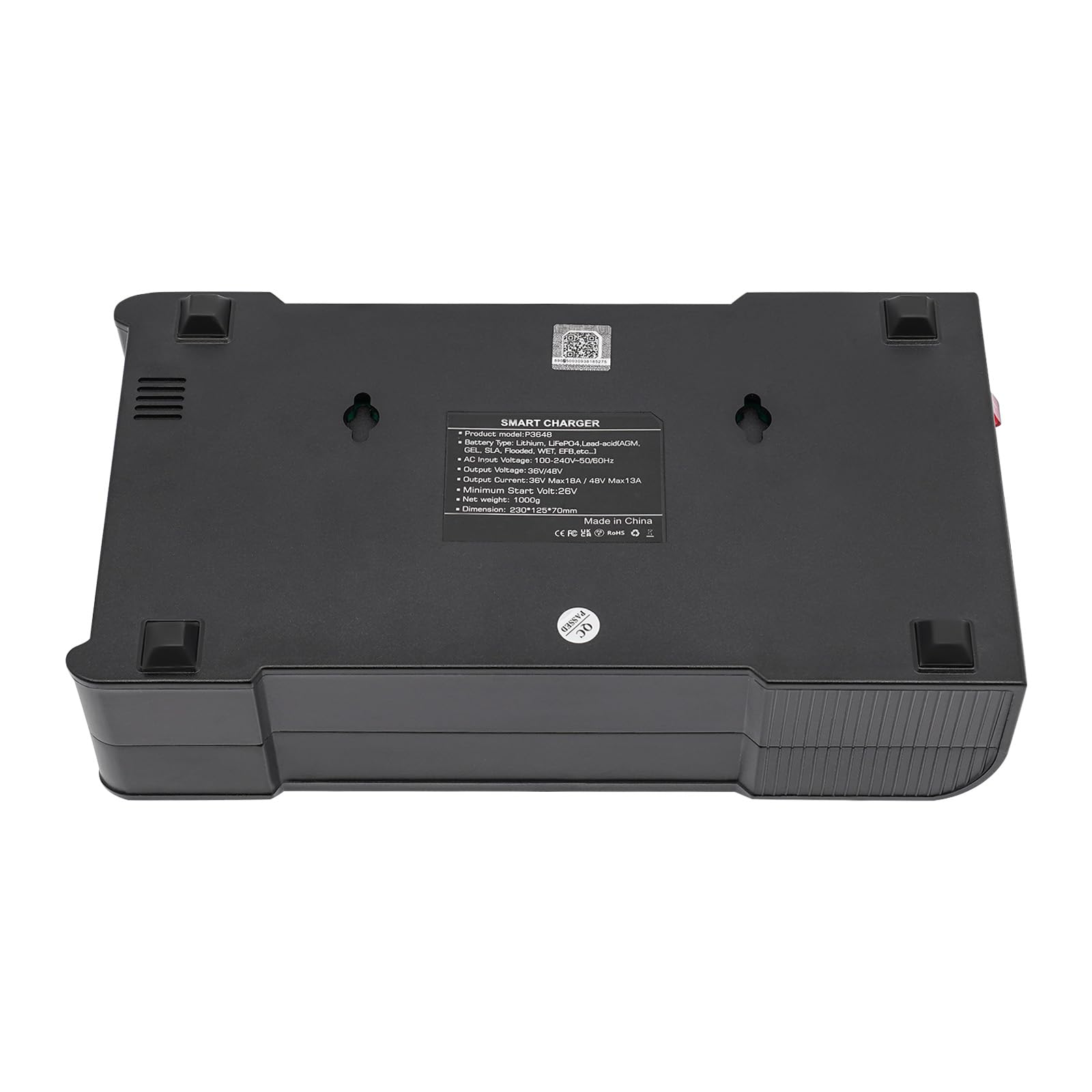 Caricabatteria da auto, 36 V, Intelligent Veloce Caricabatteria per auto, caricatore di mantenimento per batterie al litio LiFePO4 acido piombo
