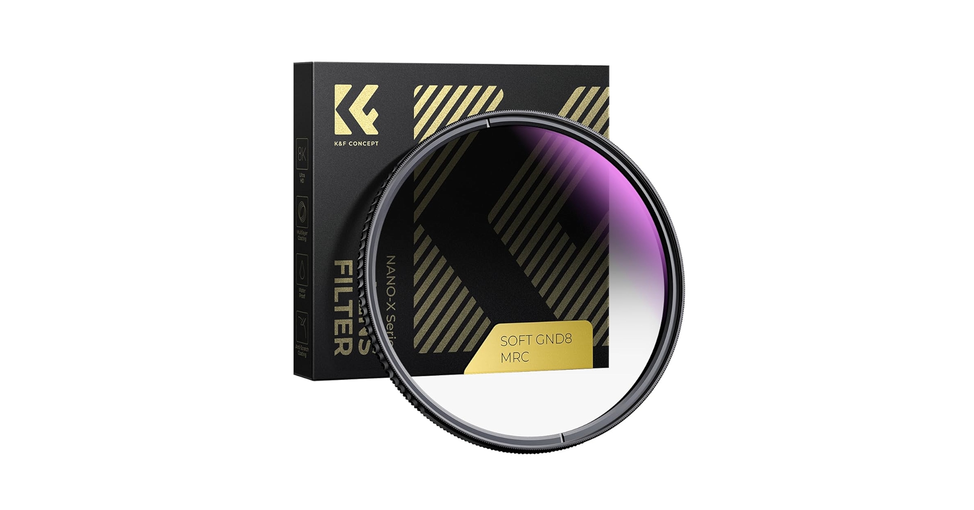 Amazon.com : K&F Concept 52mm Soft GND8 (3 Stop) Lens Filter
