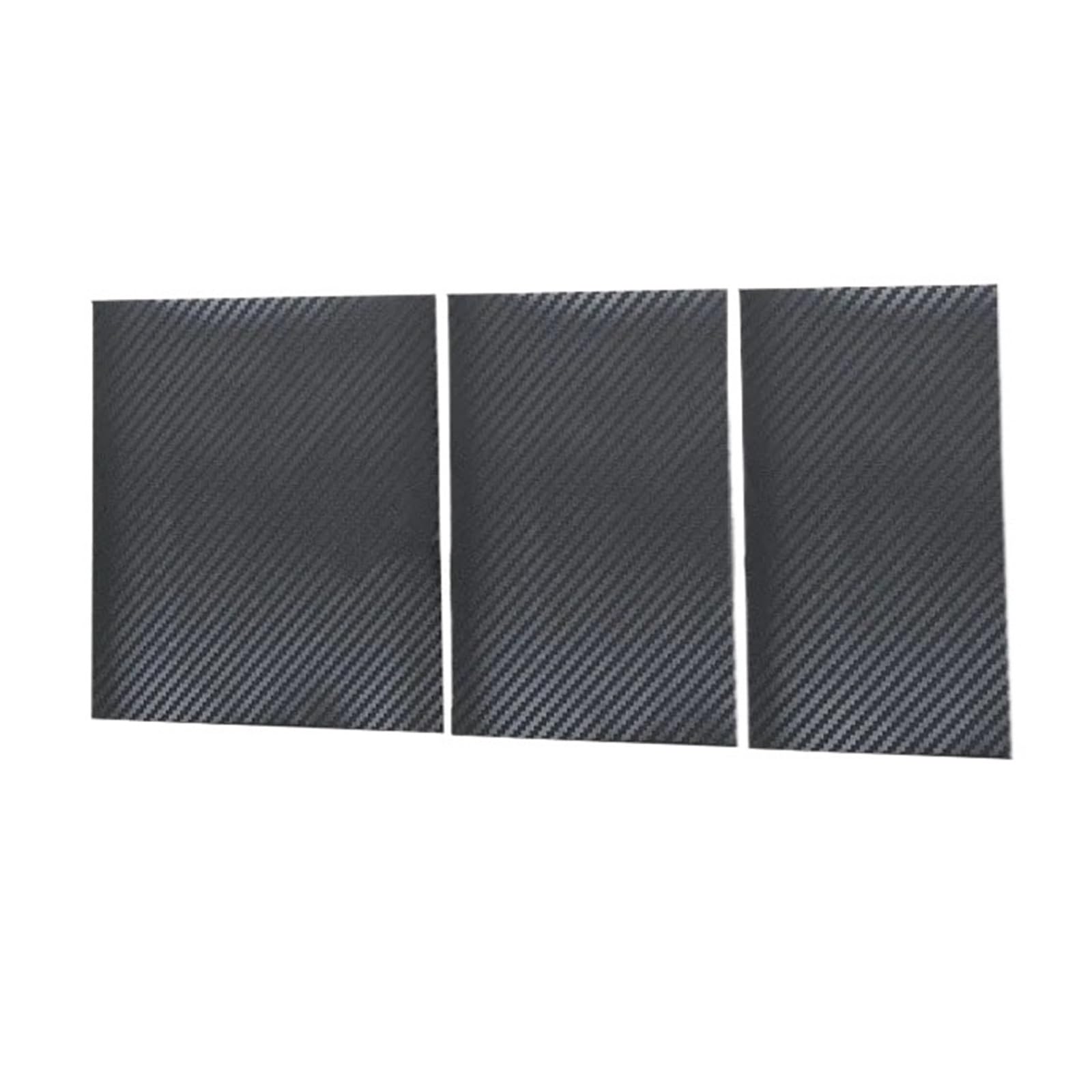 Car Interior Sticker for Tesla for Model 3 for Highland 2024 Wood Grain Film Center Console Panel Sticker Car Interior Accessorie(Black Carbon Fiber)