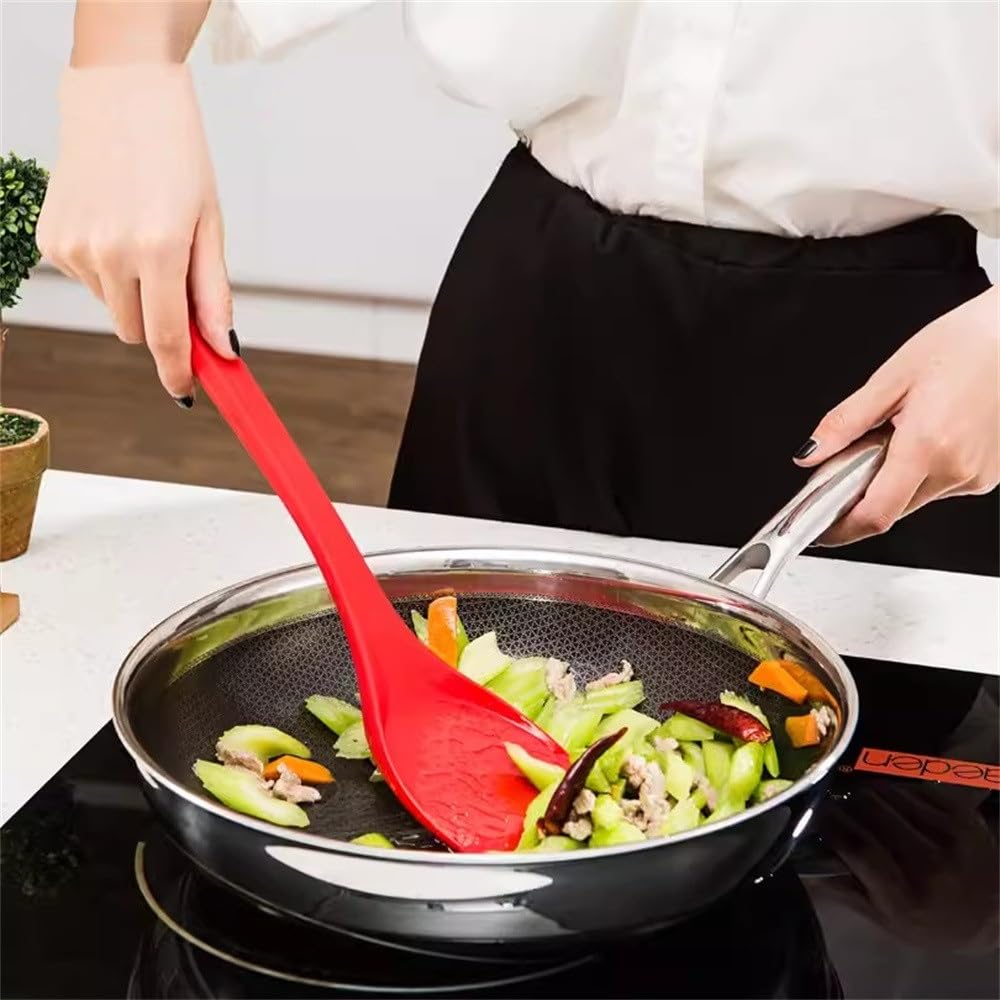 Spatel, Spatel Silikonspatel Haushaltsbratspatel Küchenspatel(Gray)