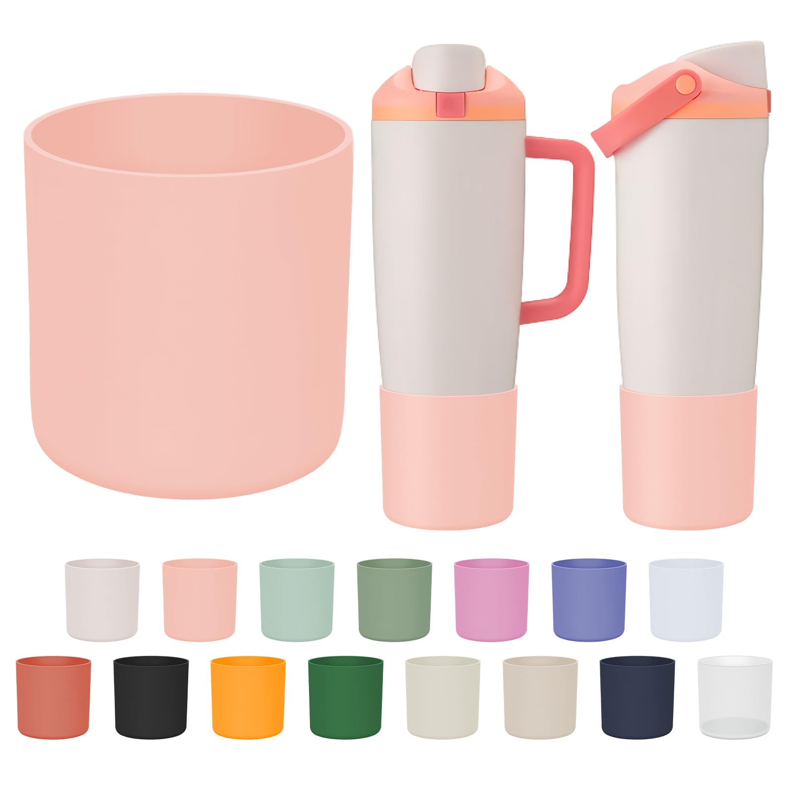 Silicone Higher Boot Compatible with Owala 30oz & 40oz FreeSip Sway Bottles & Tumblers, Large Protection Anti-Slip Bottom Cover Sleeve for Freesip Sway Tumbler and Bottle