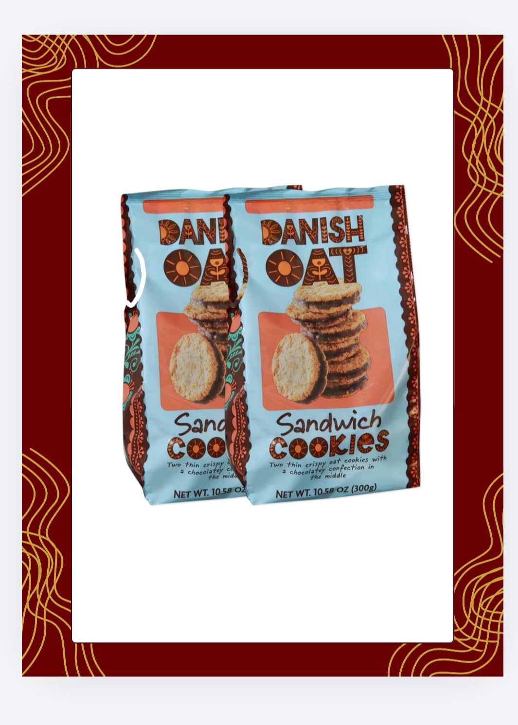 Danish Oat Cookies 10.58oz Pavk of 2