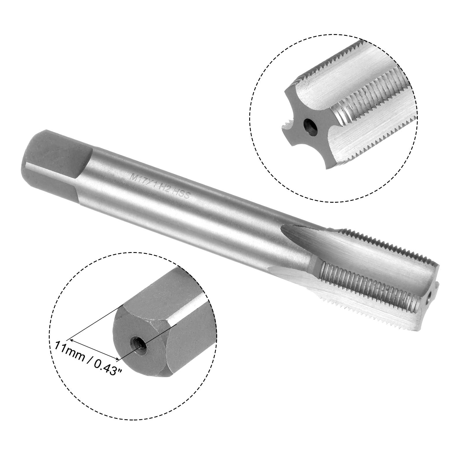 VBESTLIFE Robinet Métrique Jeu De Tarauds M6 Manuel, Rainure Droite, Filetage Mé