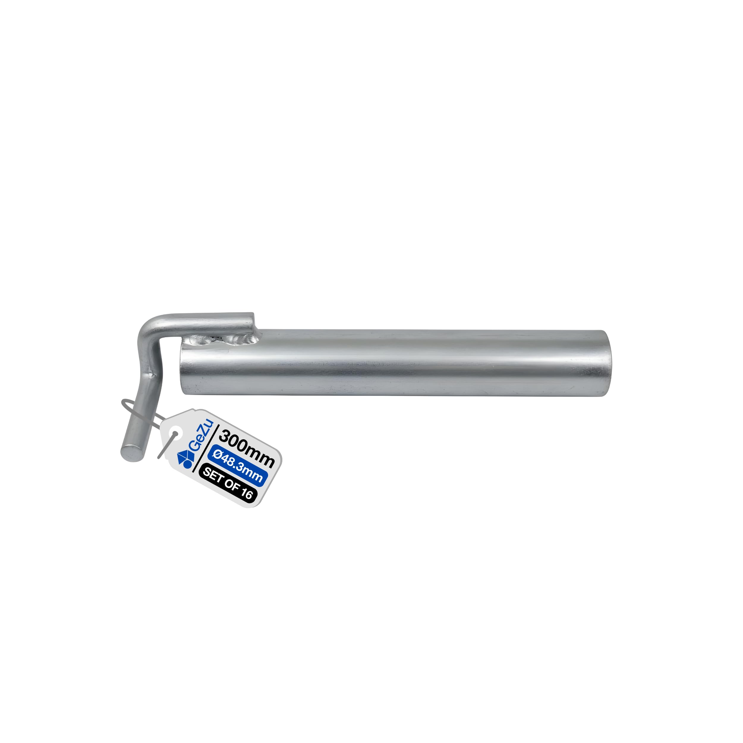 GeZu Impex Scaffolding Anchor Tube 300 mm Hot Dip Galvanised Set of 16 Scaffold Wall tie Construction Pipe Support Tube Anchoring System