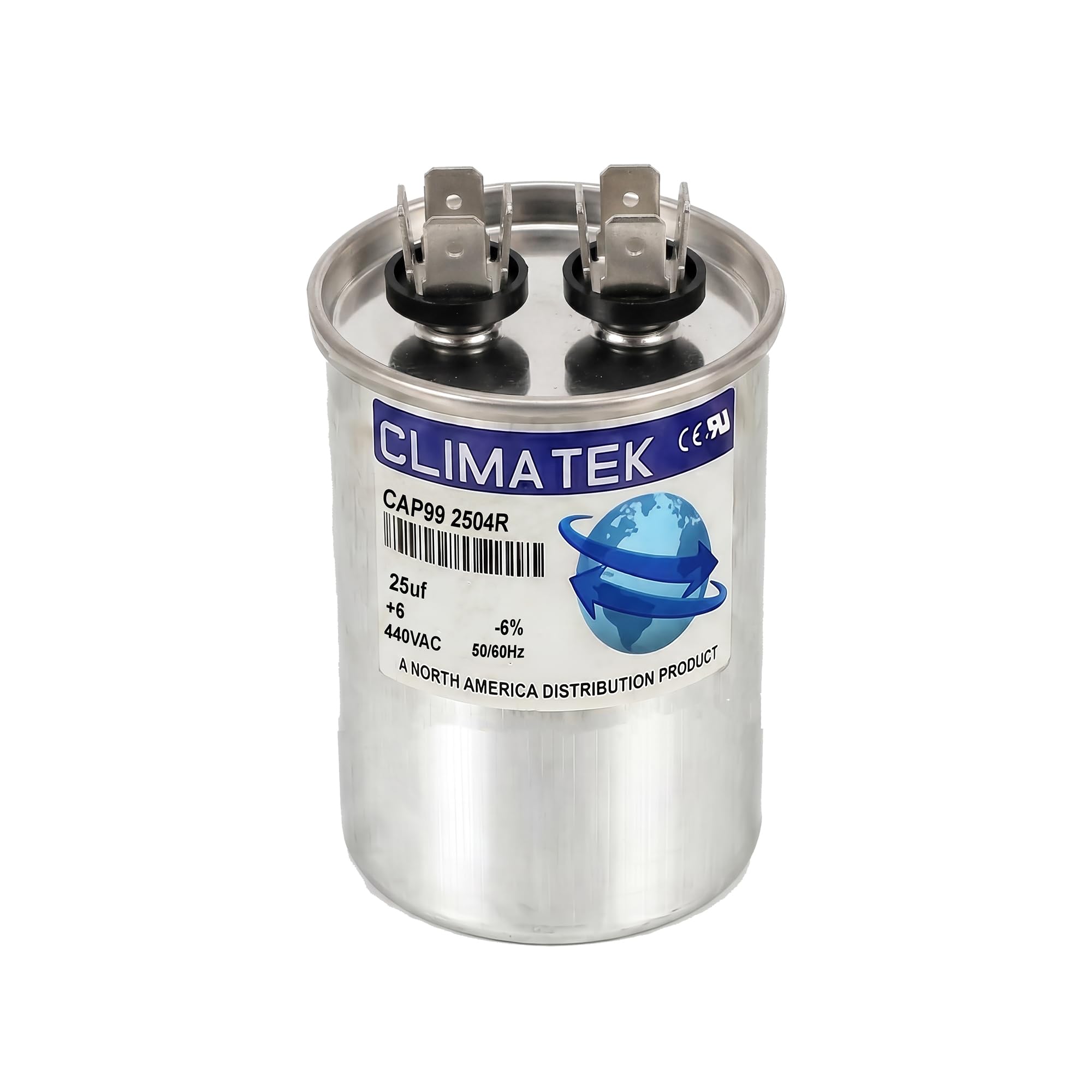 ClimaTek Run Capacitor - 25 uf MFD 370/440 Volt VAC Replaces GE
