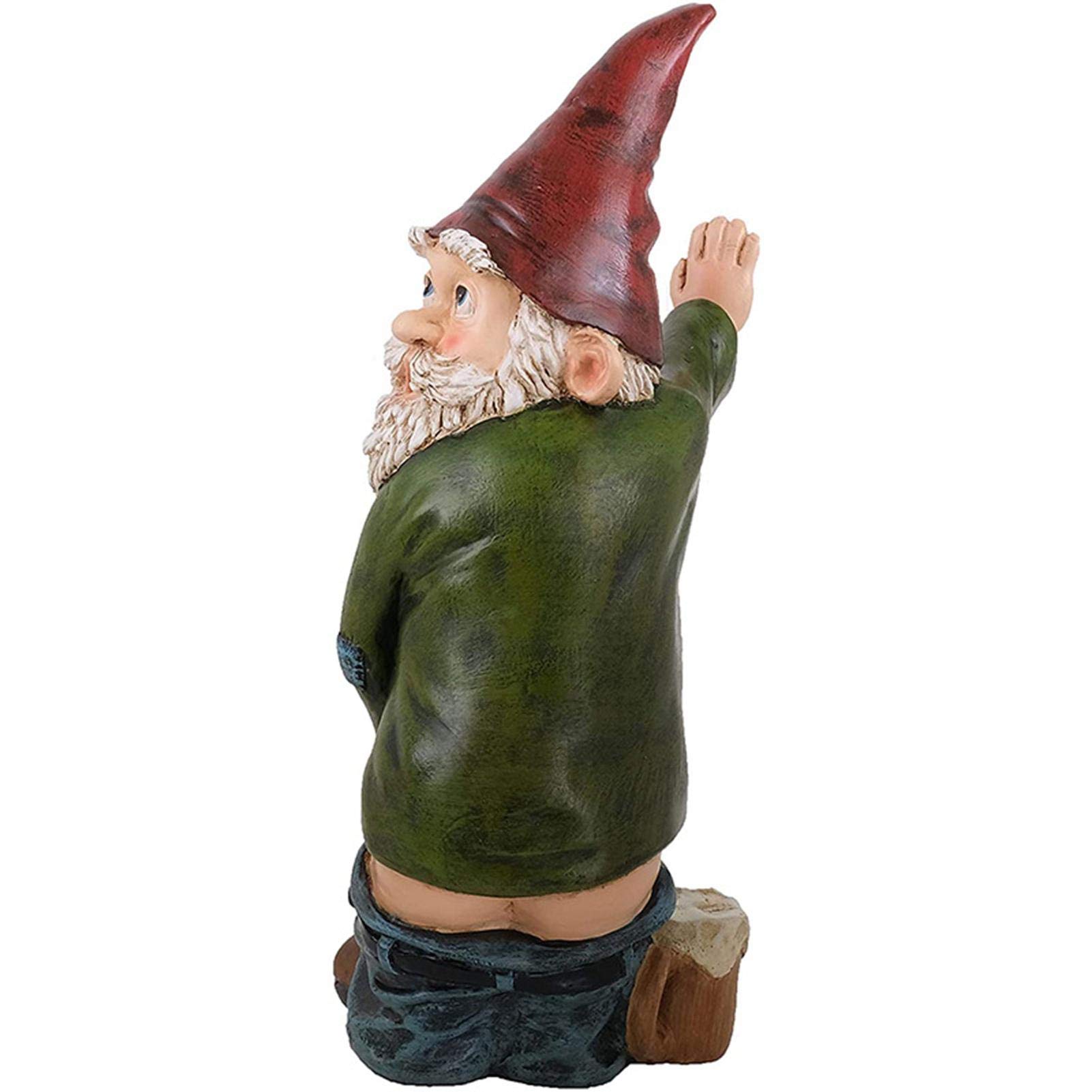 Adorno de gnomo de jardín de 15 cm, Divertido gnomo de orina para decoración de césped, decoración Interior o Exterior