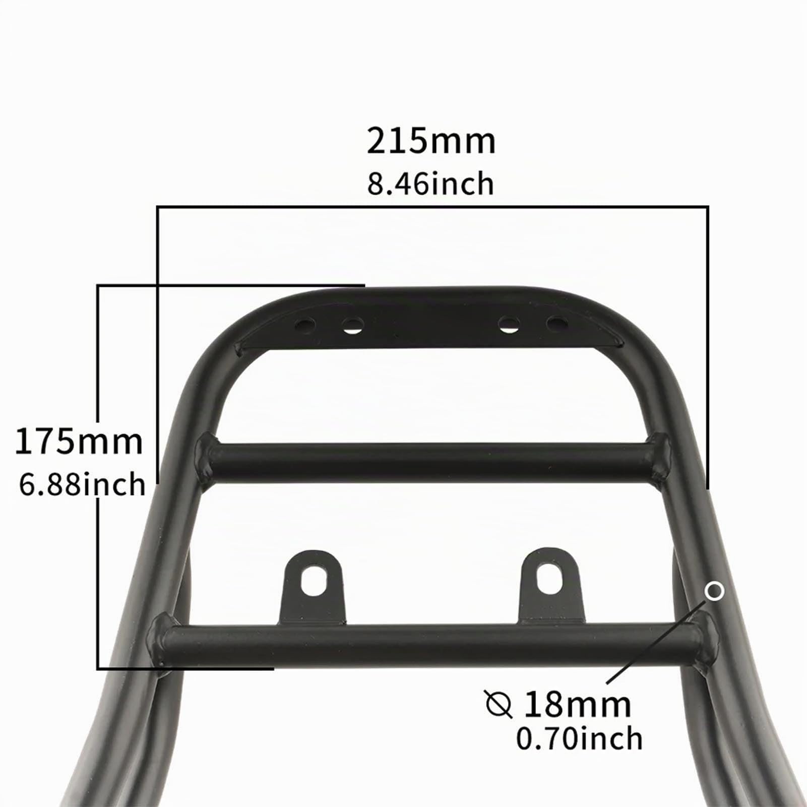 Ausla Support de Bagages Arrière Porte-cargo pour Scrambler 800 2023-2025, Support Haute Résistance avec capacité de 10 Kg, Tubes sans soudure.