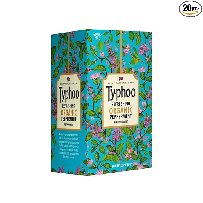 Ty-phoo Refreshing Organic Peppermint Tea With Pure Peppermint Tea Bags,20N X 1.2G = 24 Grams