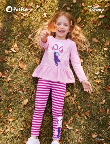 Image of Disney Toddler Girls Clothes Long Sleeve Shirt Leggings 2pcs Outfits Set