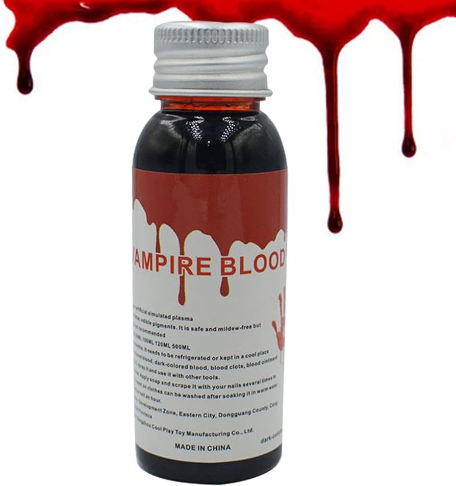 Amazon | 偽の血、ヴァンパイアの血 - 100ml リアルな偽液体血液 Amazon | 偽の血、ヴァンパイアの血 - 100ml リアルな偽液体血液