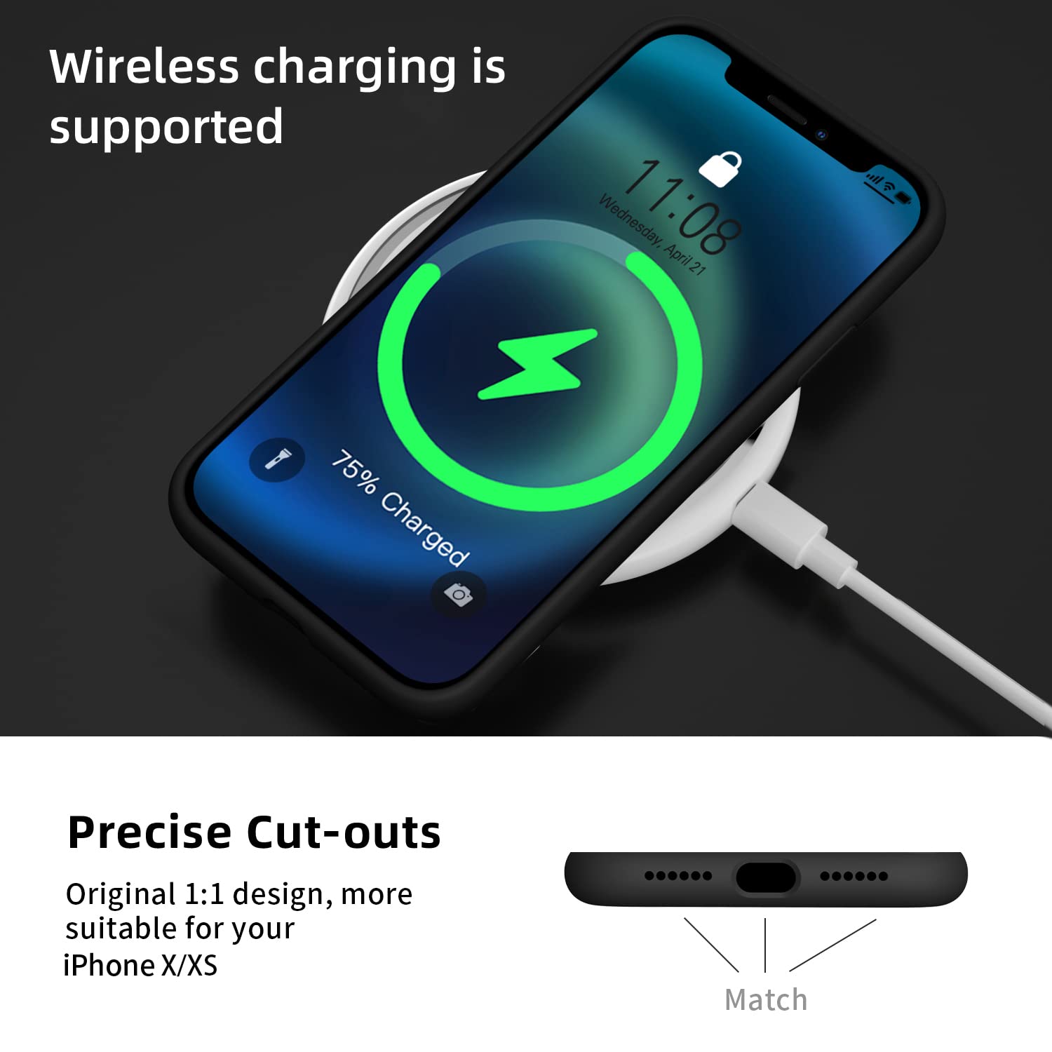 Custodia Silicone Per IPhone XS E IPhone X - Ultra Sottile, Colore