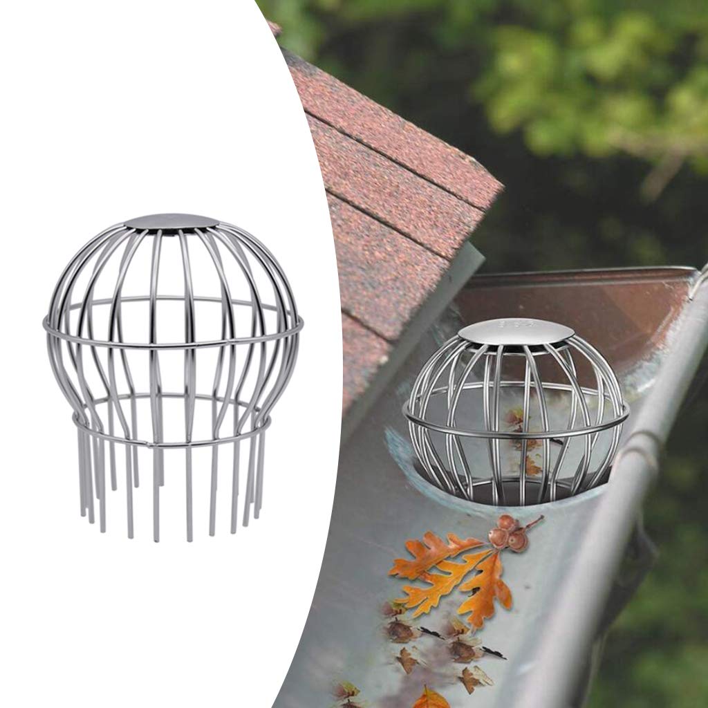 Gazechimp Crépine de Filtre en Acier Inoxydable 304 de Garde de Gouttière, Arrête Le Blocage des Graines de Feuilles et d'autres Outils de Nettoyage de Gouttièr - 96mm