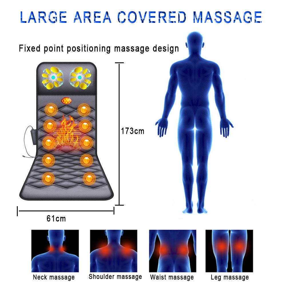 Masajeador Cervical Inteligente Multifuncional, cojín de Masaje de amasamiento para el hogar de Varias Partes, cojín de Silla de Masaje con calefacción, para aliviar la Fatiga y el Dolor