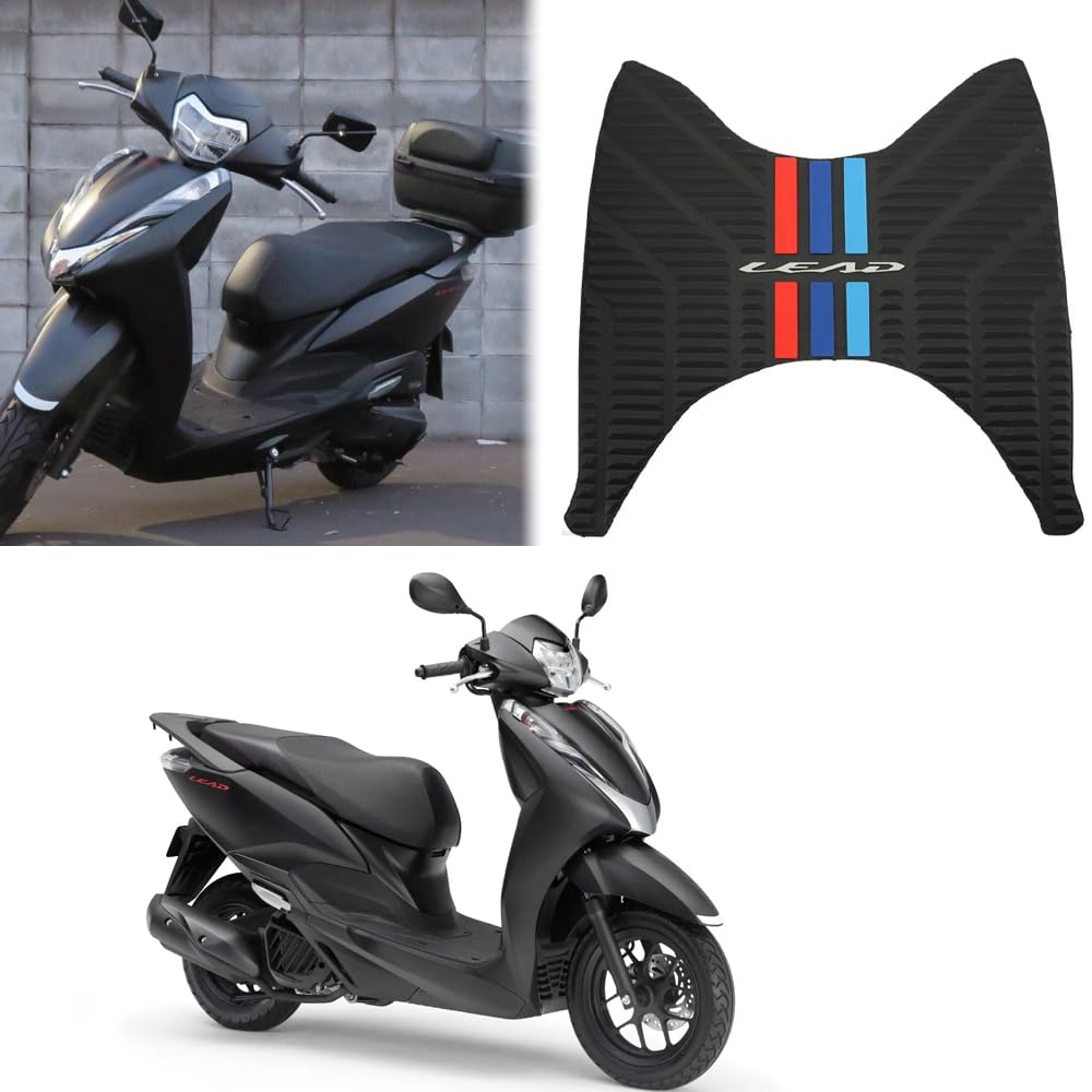 XINMOZR For リード125 LEAD125 lead 125 フットマット フロアマット ペダルラバーマット 防水ラバーマット リード125 カスタムアクセサリー (B)