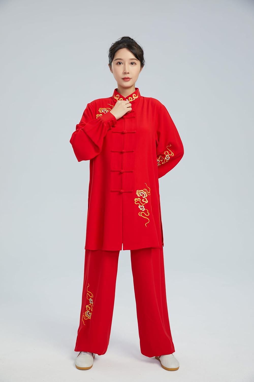 HEARTTOUCH Tai Chi Uniform Chinese Traditional Kung Fu Clothing Qi Gong Martial Arts Shaolin Unisex Positive Costume