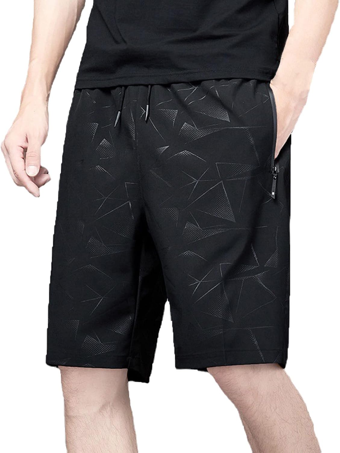 Ymosrh Men's Gym Shorts Casual Lightweight Drawstring Summer Beach Short Pants, M-7XL