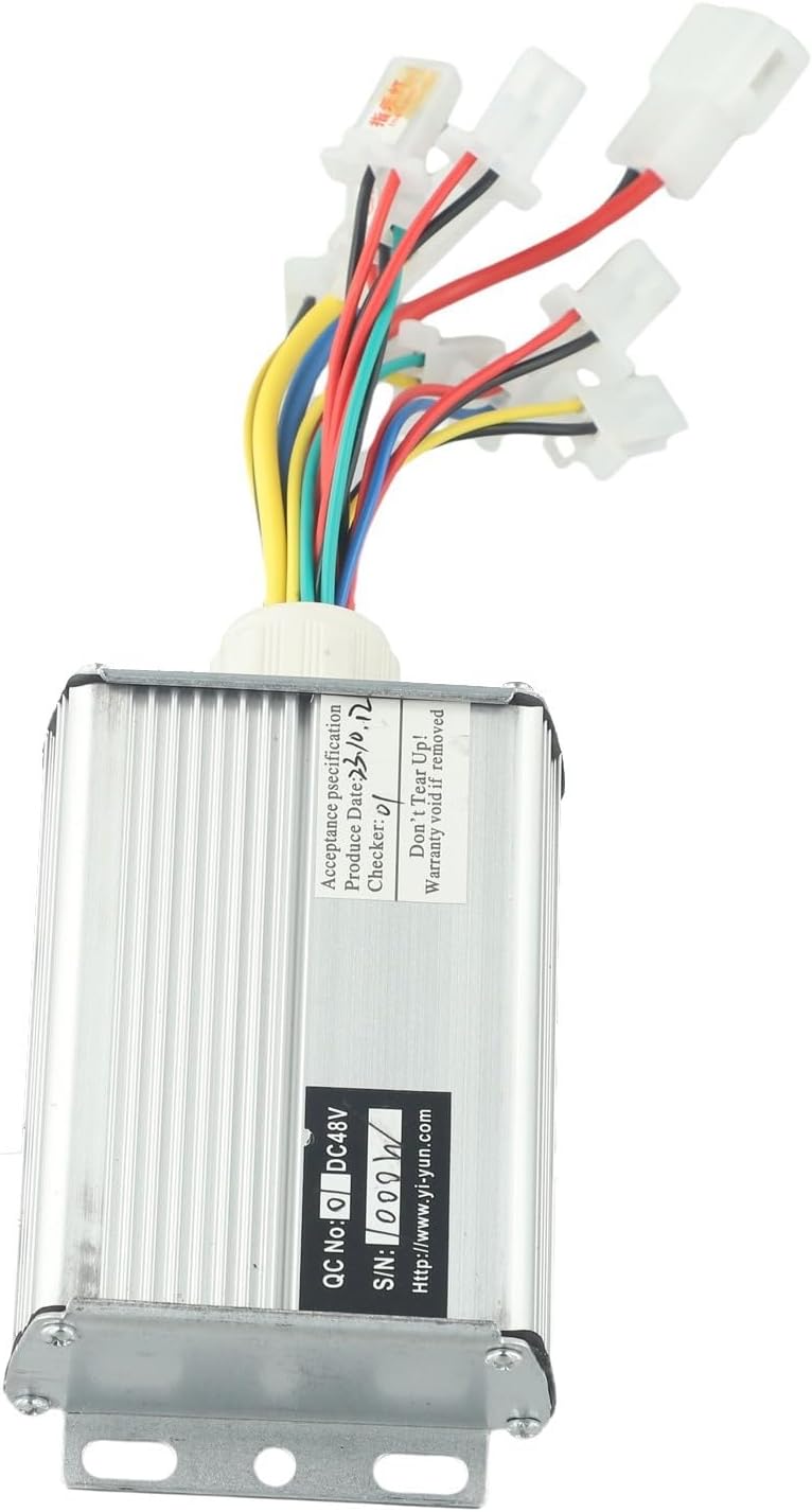 Electric Bicycle Motor Speed Controller 36V 48V 1000W DC Brush Motor Controller Compatible With 700-1000W E-Bike Scooter Metal Housing(48v)