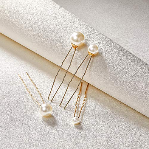 Sweetv 18Pcs Pearl Wedding Hair Pins, Bridal Hair Pins Set Wedding Hair Accessories For Brides #TOP5