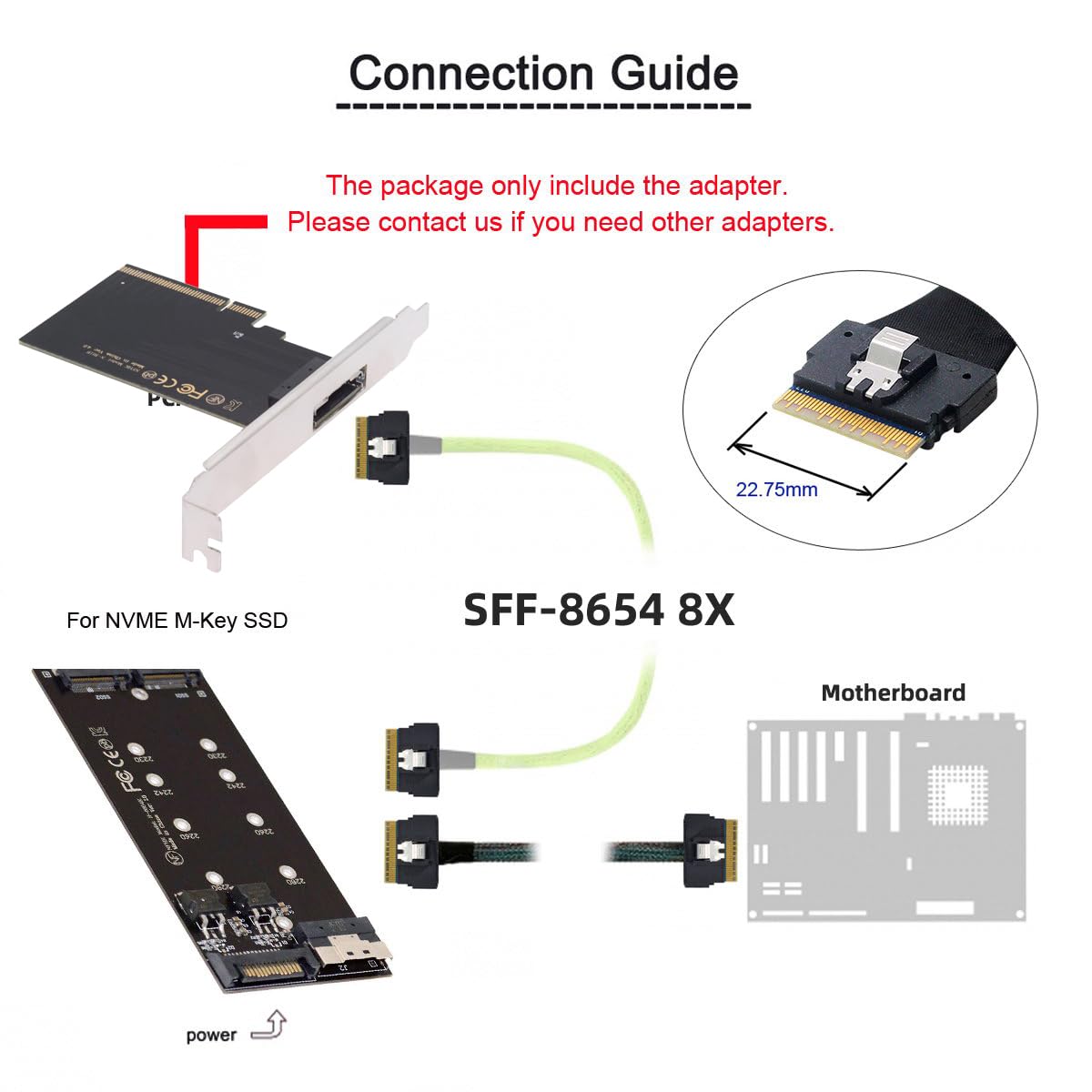 Amazon.co.jp: 外付けスリムライン SFF-8654 8X 74ピン - PCIE Express