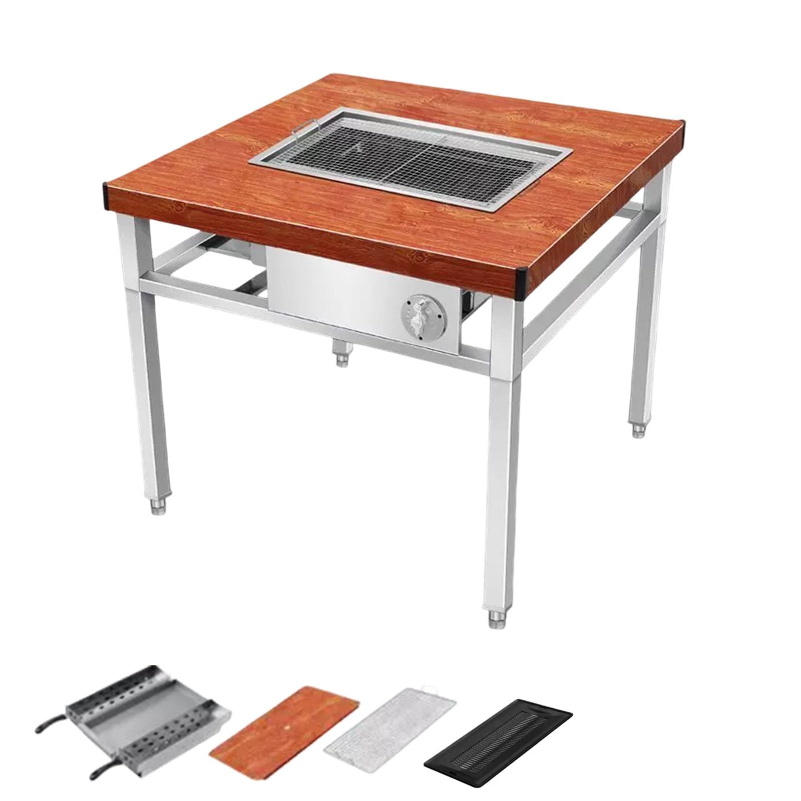 Jidanmian C Indoor Smokeless Harcoal Grill Table, Bbq Dining Table