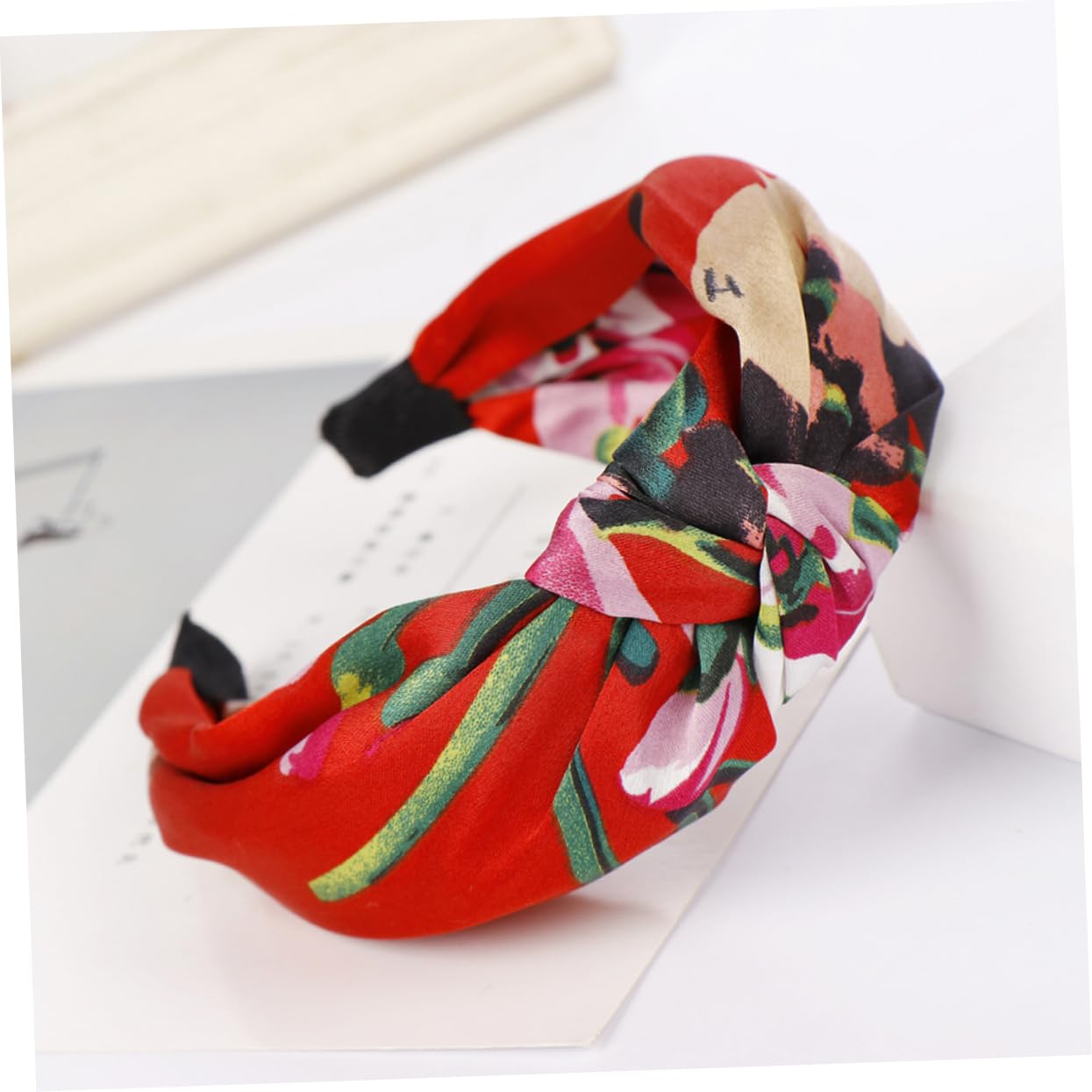 FRCOLOR 2 Set Navy Brillante Rosso Stile Fascia Per Nodo Fascia Per Accessorio Per Alla Moda Da Donna 4 Pezzi * 2