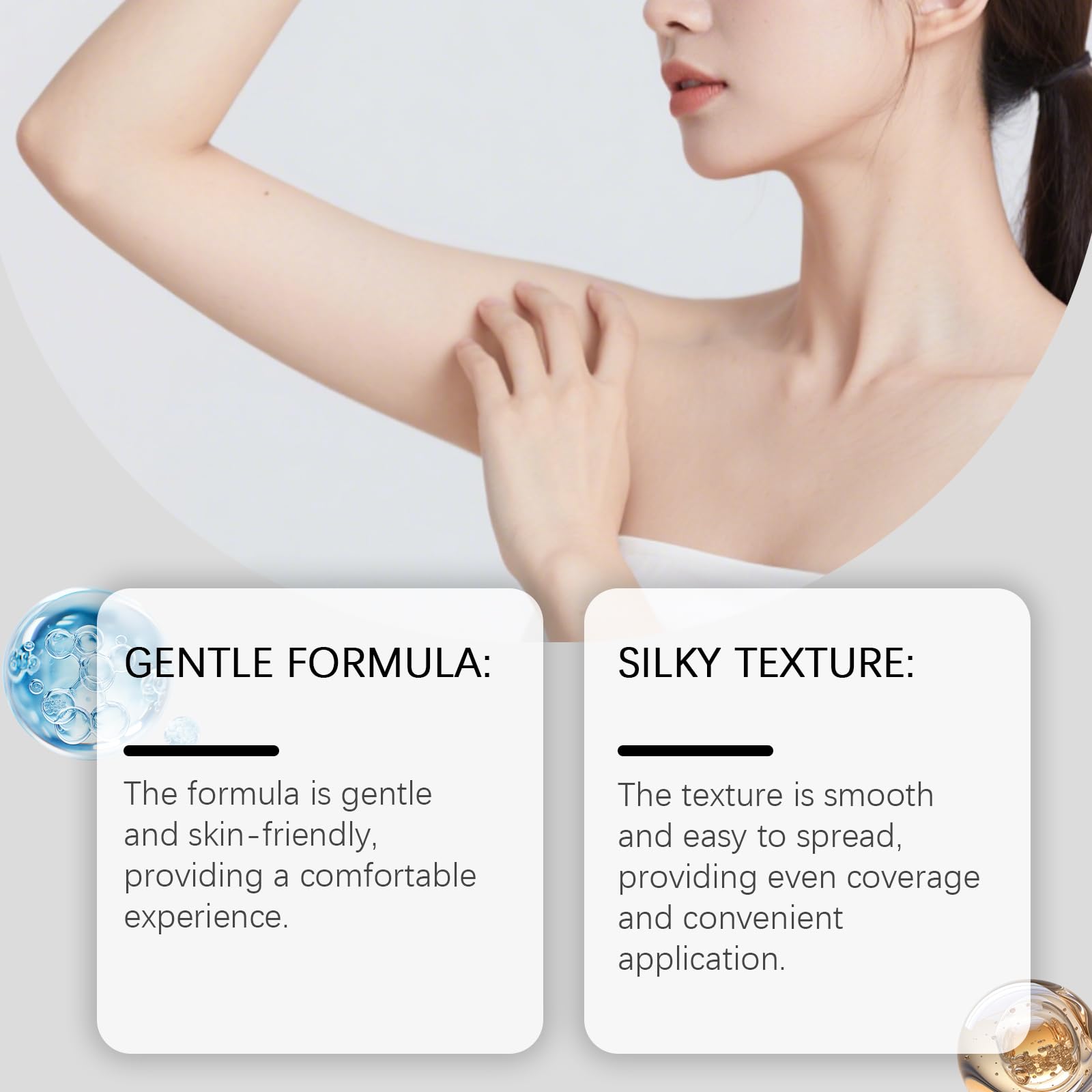 Crema depilatoria delicata con aloe vera, per una depilazione del viso impeccabile nelle donne. Indolore e veloce, adatto per gambe, ascelle, maglia, labbro superiore (6 pezzi)