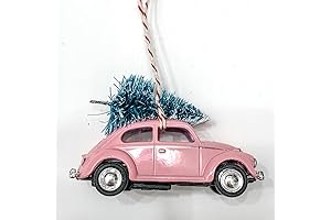 Pink Brush Trees: A Festive Christmas Ornament with Whimsical Charm