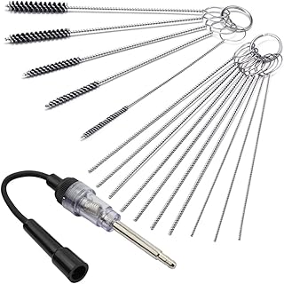 In-Line Spark Plug Engine Ignition Tester with Carb Carburettor Cleaner Kit, FineGood 6-12V Pick Up Coil Armature Diagnostic Detector Tool for Automotive Car Lawnmower Internal External Engine