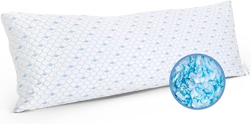 ESHINE Almohadas de cuerpo completo para adultos, almohada de cuerpo completo para dormir, almohadas de enfriamiento con infusión de gel, almohadas