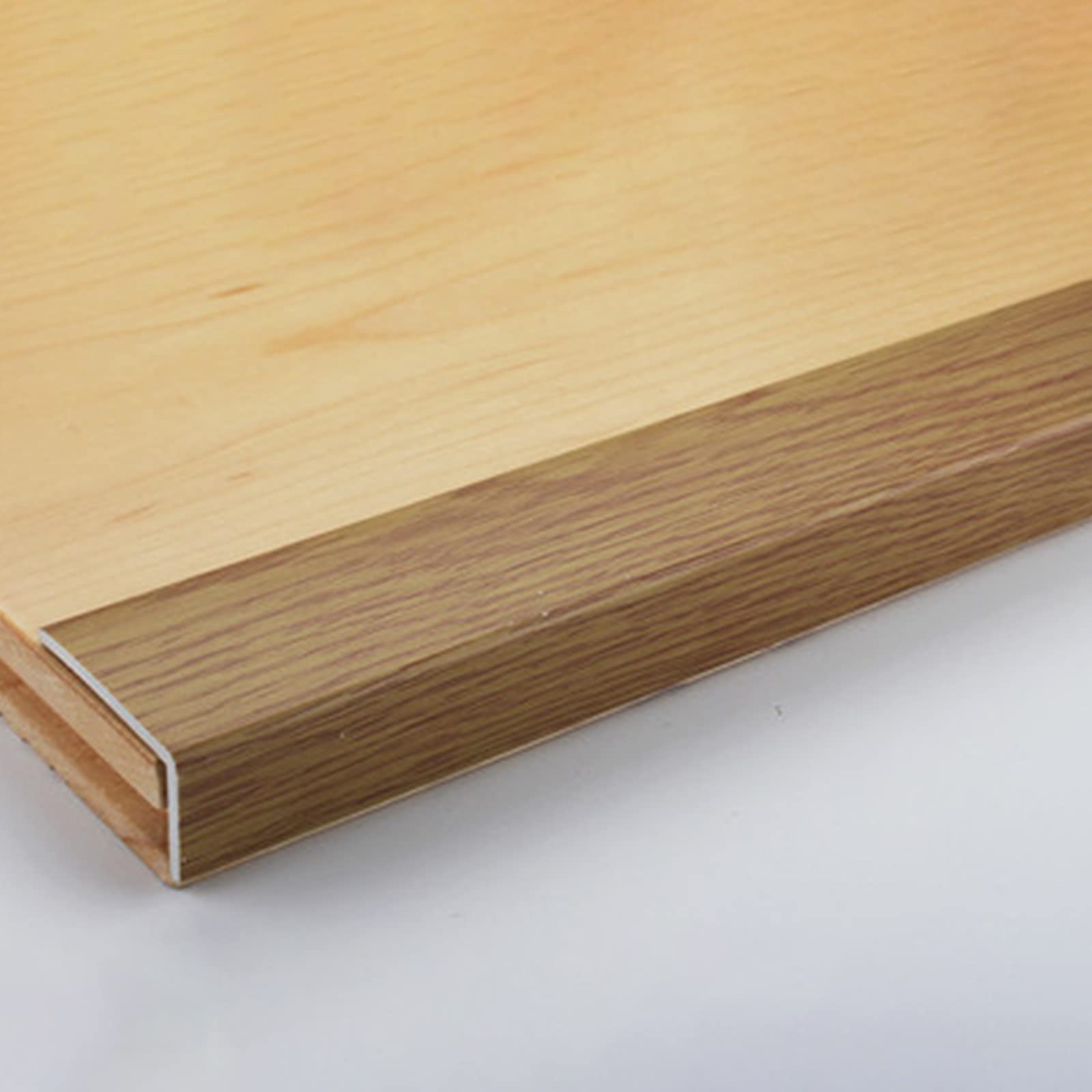 Perfil para escaleras, Protectores de Borde de Escalera de 2 Piezas para escaleras de Madera, Perfil de Borde de PVC con Adhesivo para baldosas de Suelo de Vinilo, reductores de Goteo para e