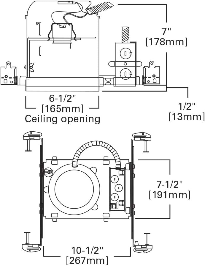 HALO H7ICT 6-Inch IC 120V Line Voltage Housing,Silver
