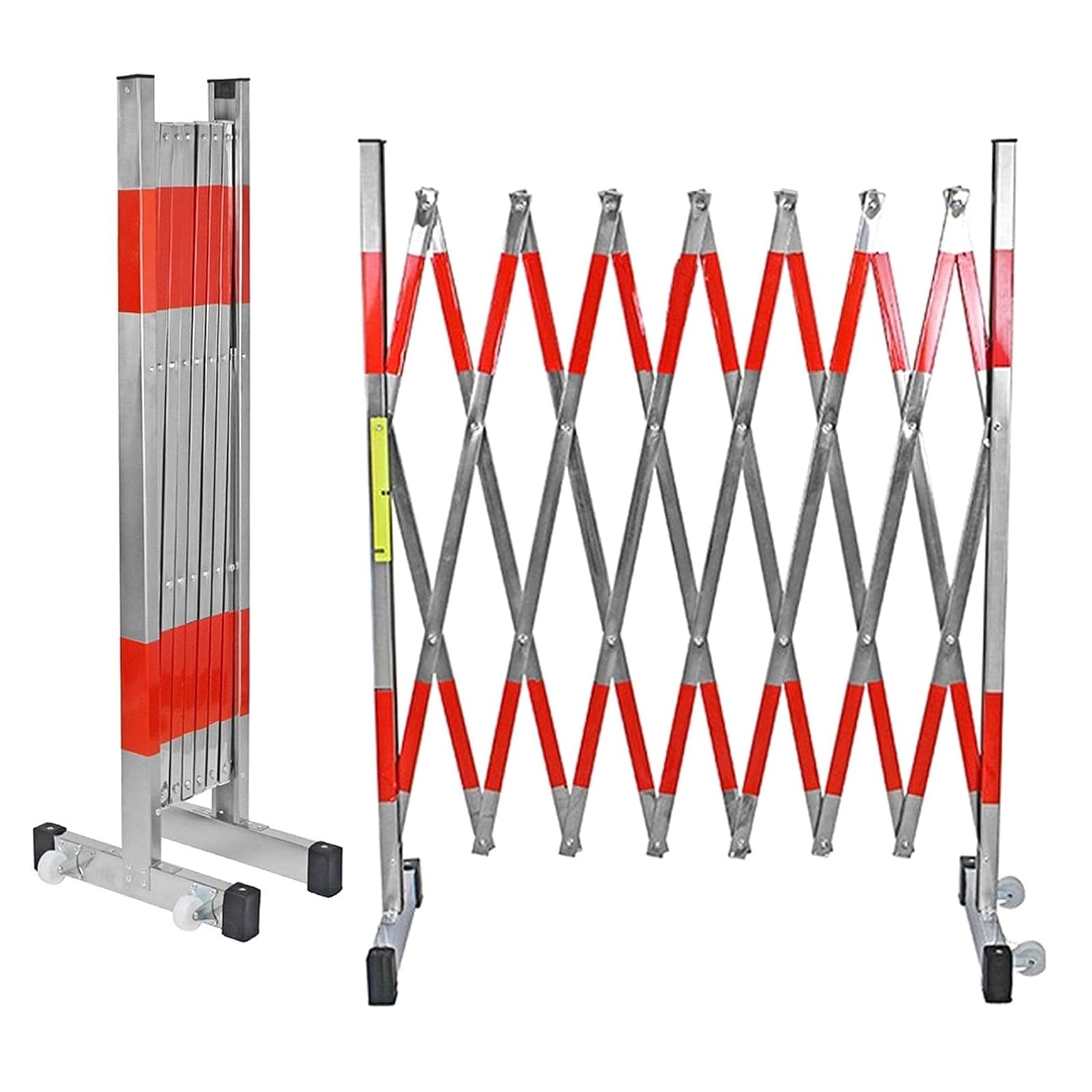Baustellen Absperrgitter ，Mobiles Absperrungssystem mit Rädern, Rostfreier Stahl, Absperrgitter Scherengitter Absperrer, Zaun Schutzgitter Scherengitter Trenngitter für Einkaufsz(Size:1.2*3,Color:a)