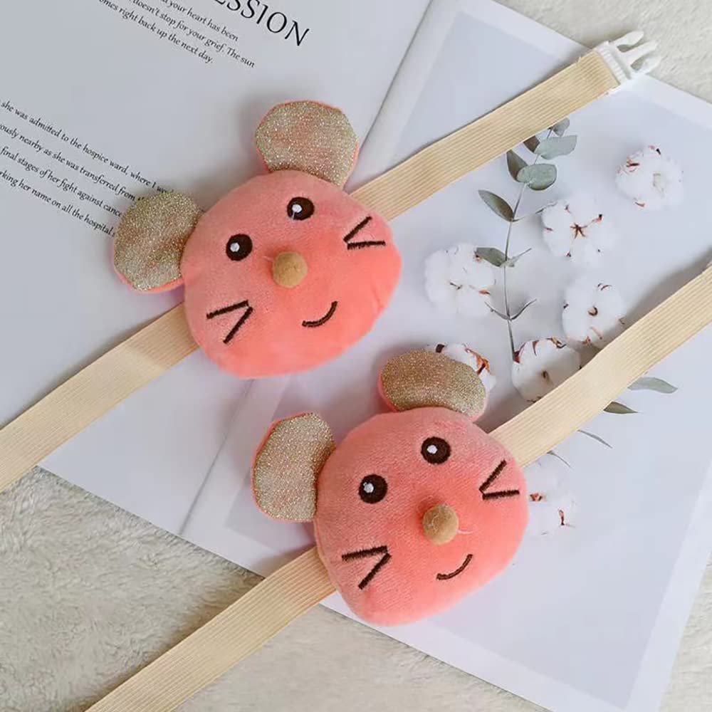 ONECHANCE 1 Pair Cartoon Curtain Buckle Tie Back Curtain Holdbacks Plush Animal Curtain Buckle for Kids Child Nursery Room Window Decorations Color Little Mouse — image 1