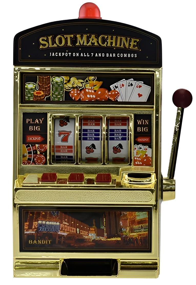 Gioco slot machine da tavolo idea regalo originale casinò giocattolo collezione Macchinetta decorazione casa complemento d'arredo