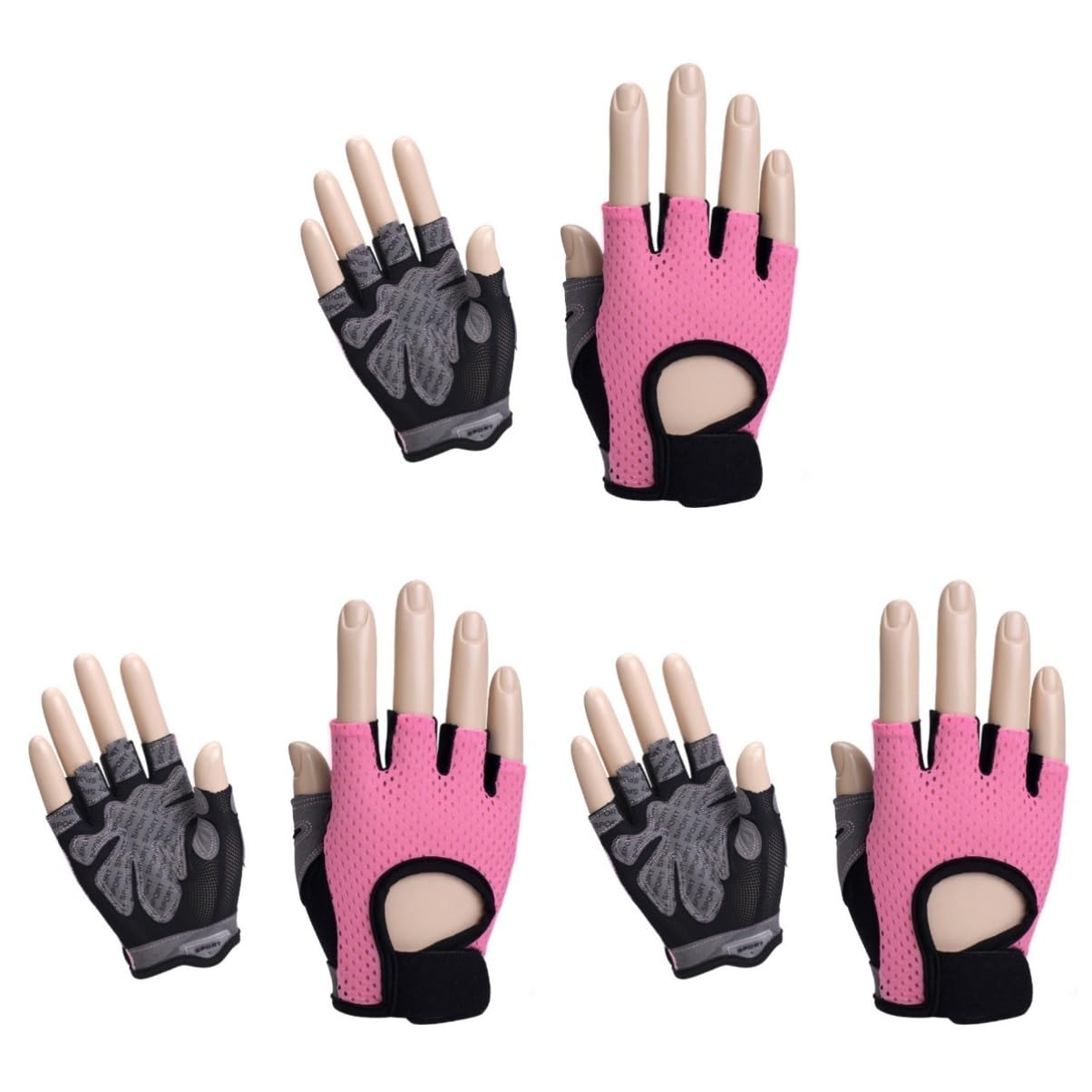 BESPORTBLE 3 Pezzi Guanti Da Equitazione Guanti Da Bici Da Palestra Mezze Dita Da Allenamento Da Polso Da Polso Da Allenamento Con I Pesi Da