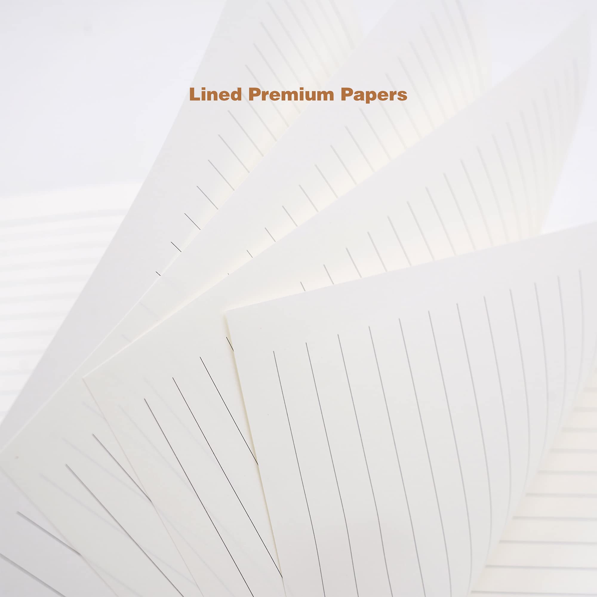 Grand carnet de notes épais, papier ligné, A4 21,3 x 29 cm, 416 pages, couverture en similicuir souple (vert, ligné)
