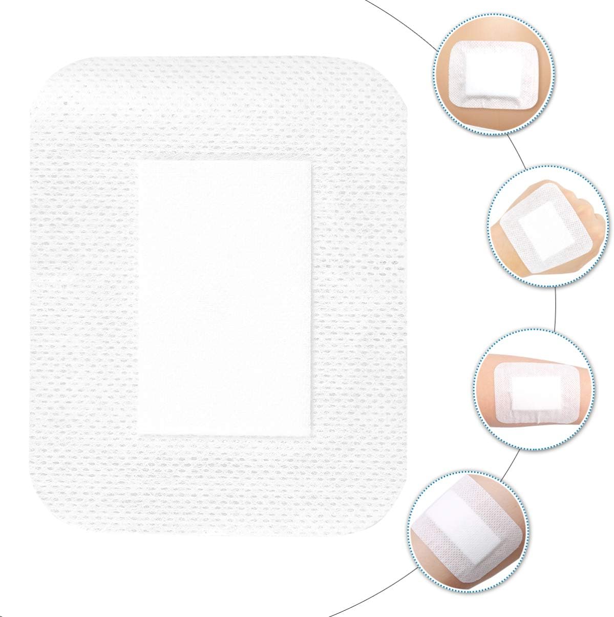 Buy EXCEART 40PCS Wound Dressing First Aid Dressing NonWoven Adhesive Wound Patches Medical