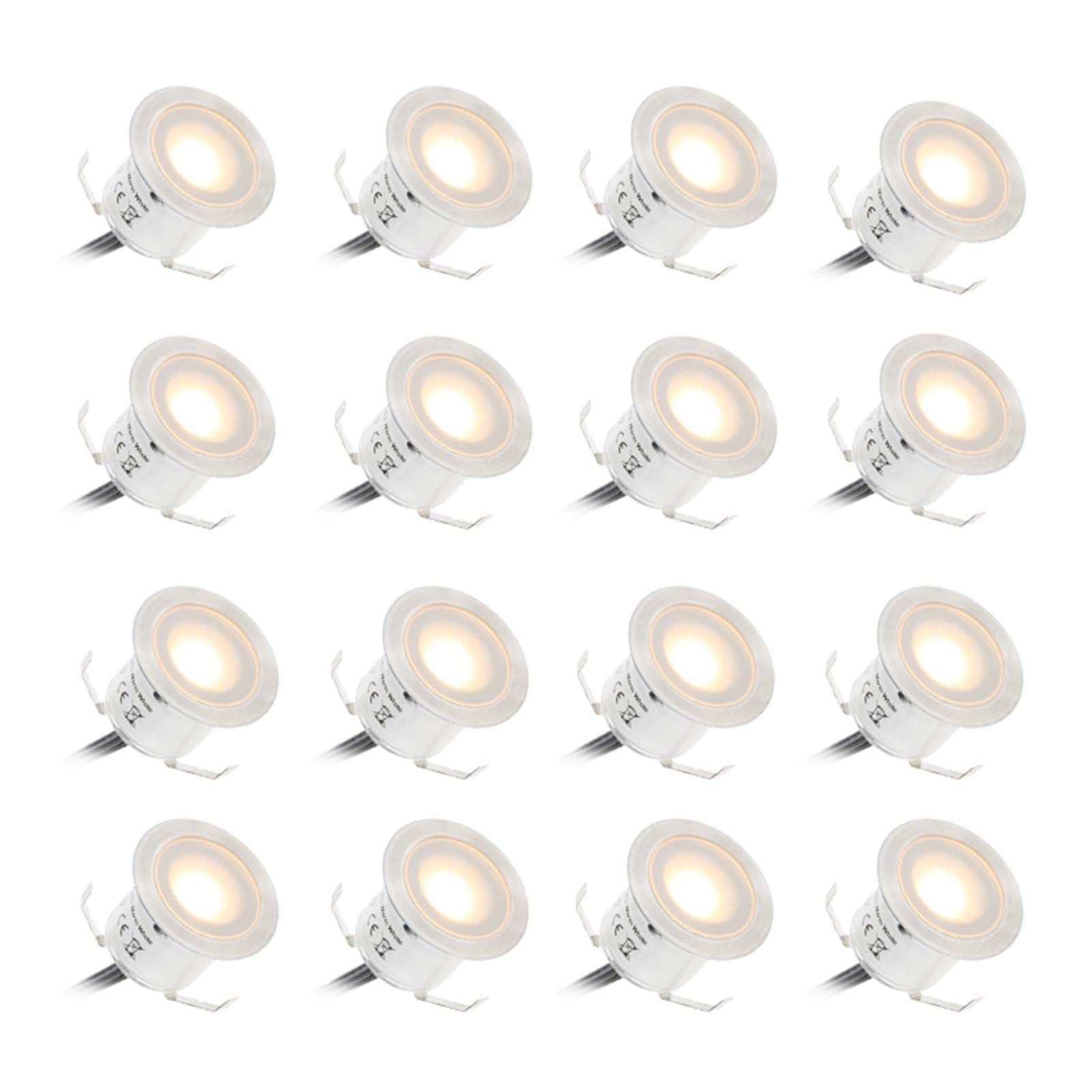 16PCS 0.6W High Bright Recessed LED Deck Light Water Resistance IP67 In Ground Outdoor Landscape LED Lighting for Stair Patio Garden Floor Corner Sauna Room Bathroom-image-44